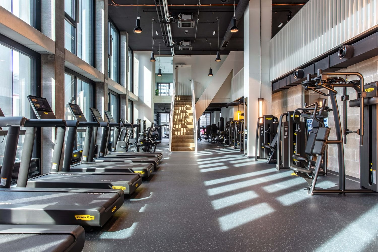 Fitness area at Haus Donaucity student residence in Vienna